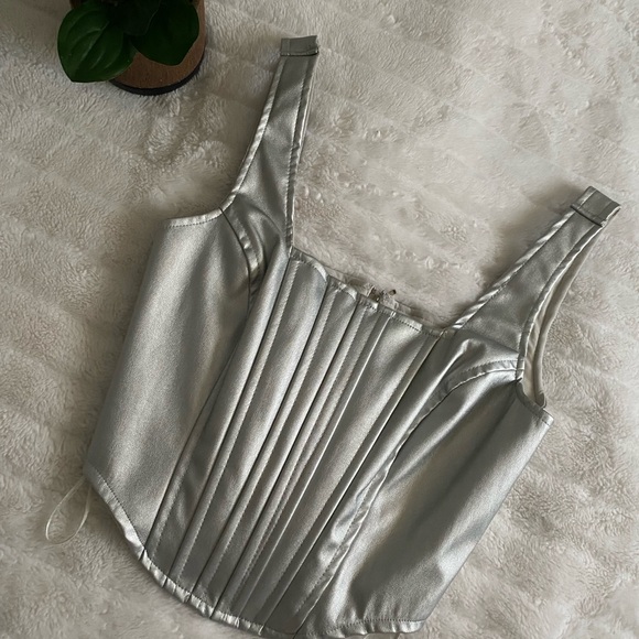 Tops - Silver Corset Top